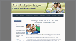 Desktop Screenshot of adhdchildparenting.com