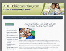 Tablet Screenshot of adhdchildparenting.com